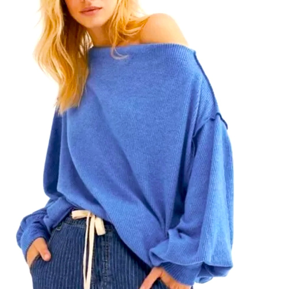 Free People Knit Main Squeeze Hacci Top